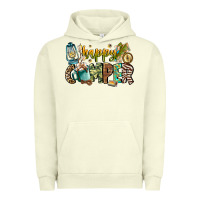 Pigment Pistachio happy camper Urban Hoodie - CowhideDigitalArt