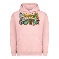 Pigment Salmon happy camper Urban Hoodie - CowhideDigitalArt