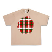 Burro Christmas Tartan Patch Urban Heavy Tee - BundleAndBundleShop