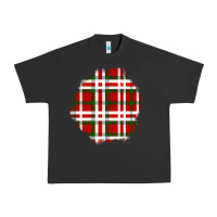 Pigment Black Christmas Tartan Patch Urban Heavy Tee - BundleAndBundleShop