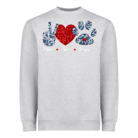 Heather Grey Peace Love Paws Heavyweight Sweatshirt - Bettercallsaul