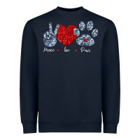 Navy Peace Love Paws Heavyweight Sweatshirt - Bettercallsaul