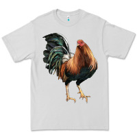Dove Grey American Game Rooster Premium Tee - LillyAllenDesigns