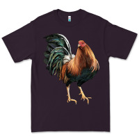 Plum American Game Rooster Premium Tee - LillyAllenDesigns