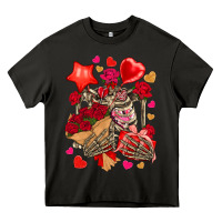 Asphalt valentines day skeleton Heavy Core Tee - NancyCooperArtShop