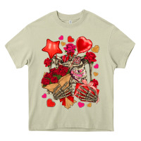 Mossy valentines day skeleton Heavy Core Tee - NancyCooperArtShop