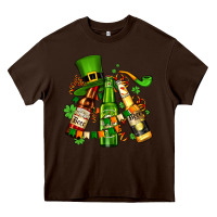 Chocolate Brown st patrick's beers flags and hat Heavy Core Tee - AdoDesignShop