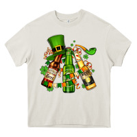 Cream st patrick's beers flags and hat Heavy Core Tee - AdoDesignShop