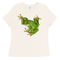 Bone White Lipped Tree Frog Illustrations Ladies Tee - LillyAllenDesigns