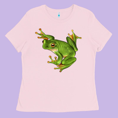 White Lipped Tree Frog Illustrations Ladies Tee Designed By Lillyallendesigns