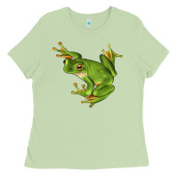 Matcha White Lipped Tree Frog Illustrations Ladies Tee - LillyAllenDesigns
