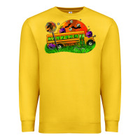 Lemon Halloween School Bus Premium Sweatshirt - FaDigitalArtStudio