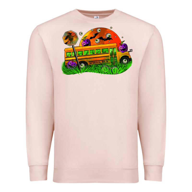 Halloween School Bus Premium Sweatshirt by FaDigitalArtStudio | Teevron