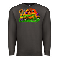 Smoke Halloween School Bus Premium Sweatshirt - FaDigitalArtStudio