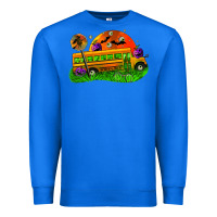 True Royal Halloween School Bus Premium Sweatshirt - FaDigitalArtStudio