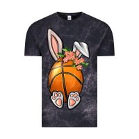 Cloud Black Basketball Easter Bunny Vintage Tee - BundleAndBundleShop