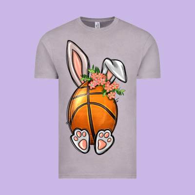 Basketball Easter Bunny Vintage Tee Designed By Bundleandbundleshop