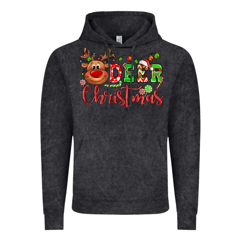 Deer Christmas Reindeer Vintage Hoodie by NancyCooperArtShop | Teevron