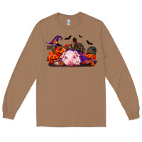 Toasted Coconut Halloween Baby Pig Long Sleeve Tee - RanaPortraitStore