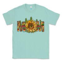 Seafoam Western Mom With Sunflower Classic Tee - BundleAndBundleShop
