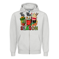 Dove Grey tis the season Zipper Hoodie - CowGirlArtShop