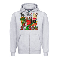 Heather Grey tis the season Zipper Hoodie - CowGirlArtShop