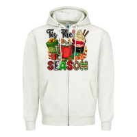 Oatmeal Heather tis the season Zipper Hoodie - CowGirlArtShop