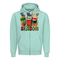 Seafoam tis the season Zipper Hoodie - CowGirlArtShop