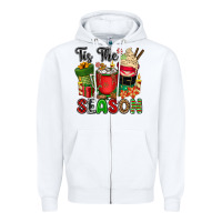 White tis the season Zipper Hoodie - CowGirlArtShop