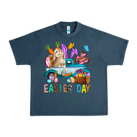 Midnight Navy Easter Day With Truck Urban Heavy Tee - BundleAndBundleShop