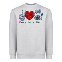 Heather Grey Peace Love Paws Heavyweight Sweatshirt - Bettercallsaul