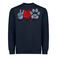 Navy Peace Love Paws Heavyweight Sweatshirt - Bettercallsaul