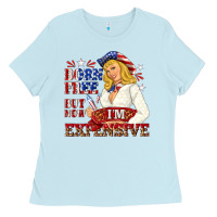 Baby Blue born free but now im expensive Ladies Tee - NancyCooperArtShop