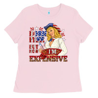 Bubblegum Pink born free but now im expensive Ladies Tee - NancyCooperArtShop