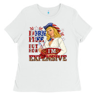 White born free but now im expensive Ladies Tee - NancyCooperArtShop