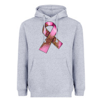 Heather Grey Breast Cancer ribbon Heavyweight Hoodie - FaDigitalArtStudio