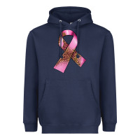 Navy Breast Cancer ribbon Heavyweight Hoodie - FaDigitalArtStudio