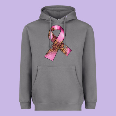 Breast Cancer Ribbon Heavyweight Hoodie Designed By Fadigitalartstudio