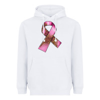 White Breast Cancer ribbon Heavyweight Hoodie - FaDigitalArtStudio