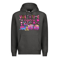 Charcoal Heather valentine express olivia Premium Hoodie - OliviaCreatesArt