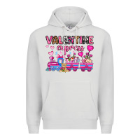Dove Grey valentine express olivia Premium Hoodie - OliviaCreatesArt