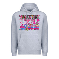 Heather Grey valentine express olivia Premium Hoodie - OliviaCreatesArt