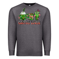 Charcoal Heather Cactus Lover Cactus Coffee Cups Premium Sweatshirt - FaDigitalArtStudio