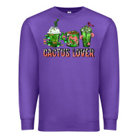Purple Cactus Lover Cactus Coffee Cups Premium Sweatshirt - FaDigitalArtStudio