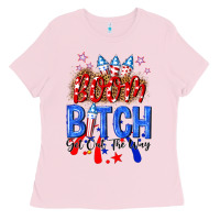 Bubblegum Pink boom bitch get out the way Ladies Tee - NancyCooperArtShop