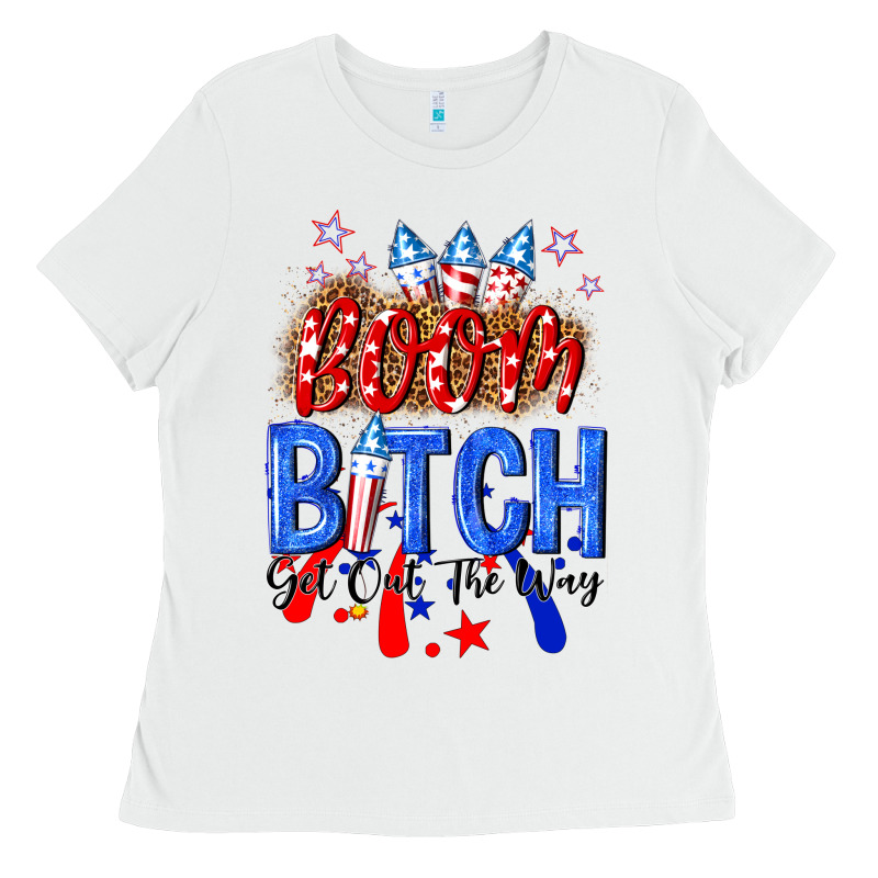 Boom Bitch Get Out The Way Ladies Tee by NancyCooperArtShop | Teevron