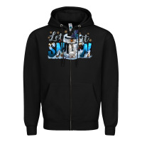 Black let it snow Zipper Hoodie - CowGirlArtShop