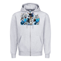 Heather Grey let it snow Zipper Hoodie - CowGirlArtShop