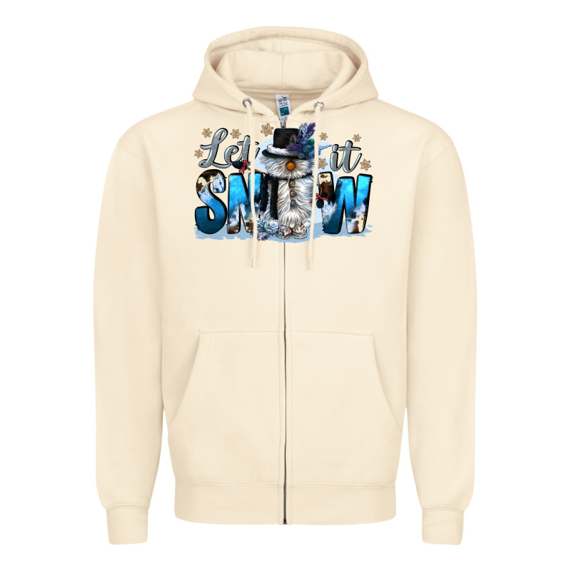 Let It Snow Zipper Hoodie by CowGirlArtShop | Teevron