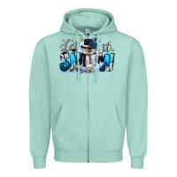 Seafoam let it snow Zipper Hoodie - CowGirlArtShop